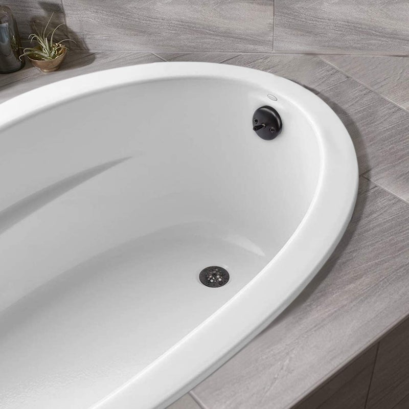 Artiwell Trip Lever Tub Trim Kit Set With Trip Lever Overflow Face Plate, Trip Lever Bathtub Drain with Strainer, Overflow and Matching Screws (OIL RUBBED BRONZE) - Image 2
